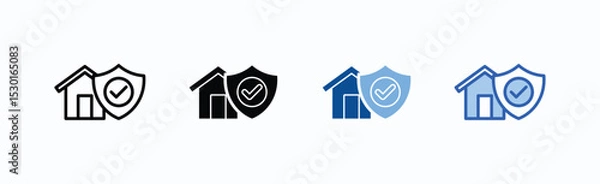 Obraz Home icon sheet multiple style collection isolated vector