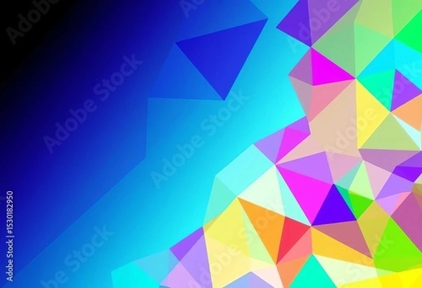 Obraz Vibrant geometric shapes form an abstract colorful background ideal for digital wallpaper,  vector,  graphic