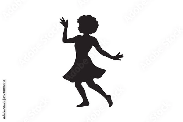 Fototapeta Pop silhouette vector with white background