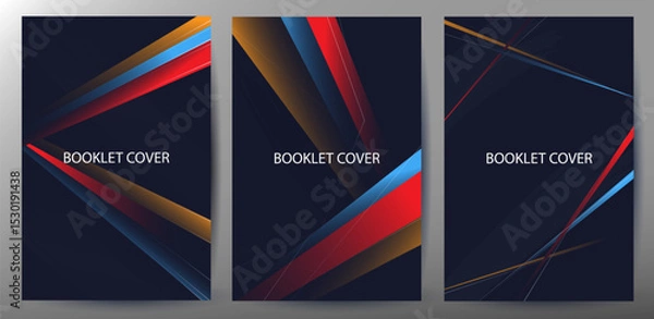 Obraz Modern Abstract Booklet Cover Designs Set