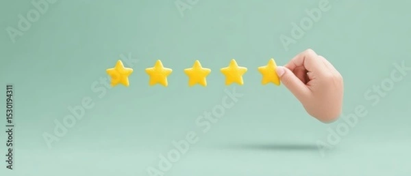 Obraz Customer feedback action online business graphic illustration digital environment close-up view rating concept for services