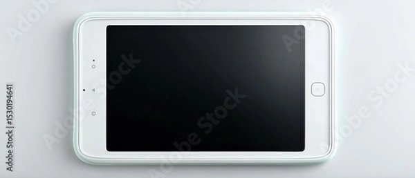 Obraz Innovative mobile device showcase technology lab product display minimalist environment top-down view modern concept for digital engagement