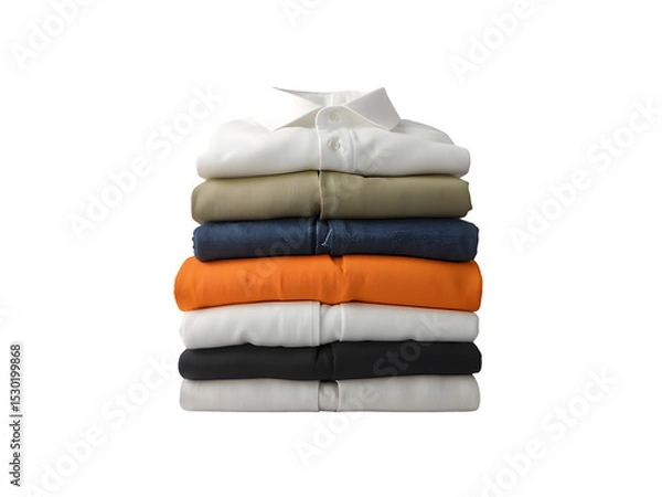 Fototapeta Clothing stack isolated on transparent background.