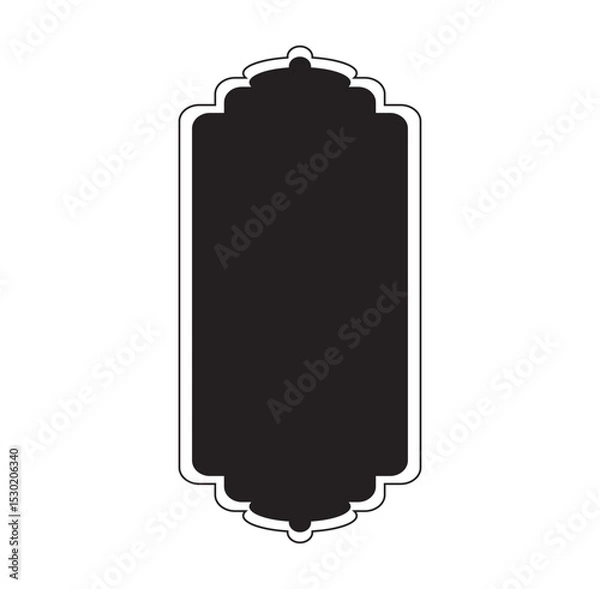 Fototapeta Islamic vector shape of a window or door arch.  Arab frame set. Ramadan kareem silhouette icon. Mosque gate.  Set of Islamic shape window frame in flat style, vector illustration.