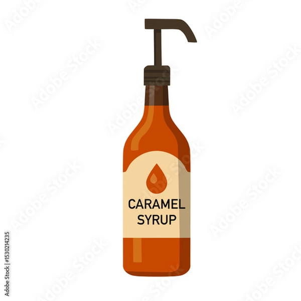 Obraz Caramel Syrup Pump Bottle