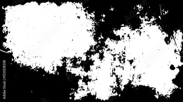 Fototapeta Distressed Grunge Texture Frame with Smudged Ink Border and Rough Edges