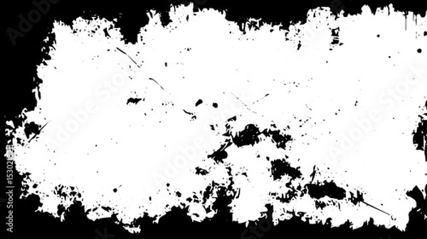 Fototapeta Distressed Grunge Texture Border with Worn Edges for Overlay and Graphic Design