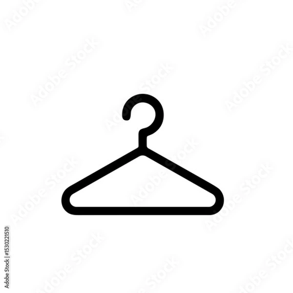 Fototapeta Simple Outline Clothes Hanger Rack Hanging Item Flat Icon Symbol