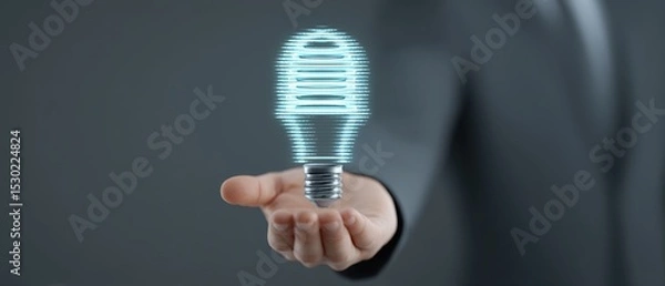 Obraz Innovative idea generation business environment digital concept modern technology futuristic perspective