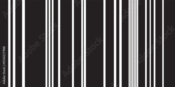 Fototapeta Vertical white lines on black background. VEctor illustration