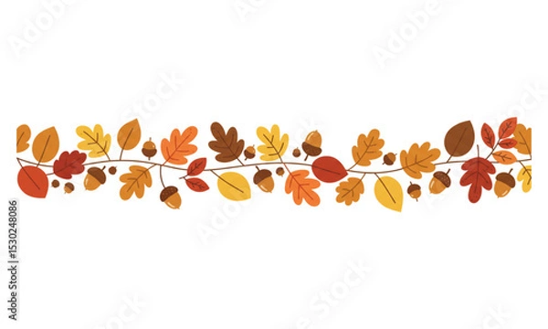 Obraz autumn leaves border