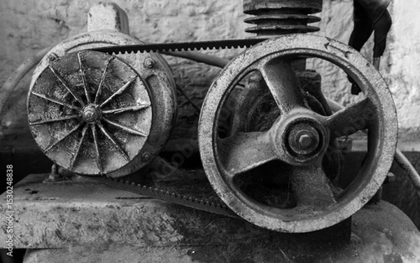 Obraz Old Air Compressor Machine 