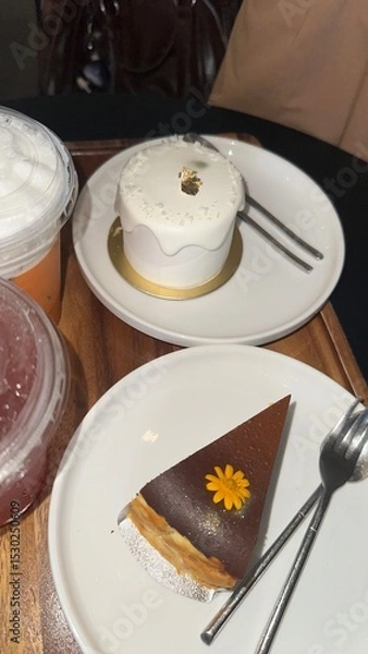 Obraz coconut cake in thai caffe