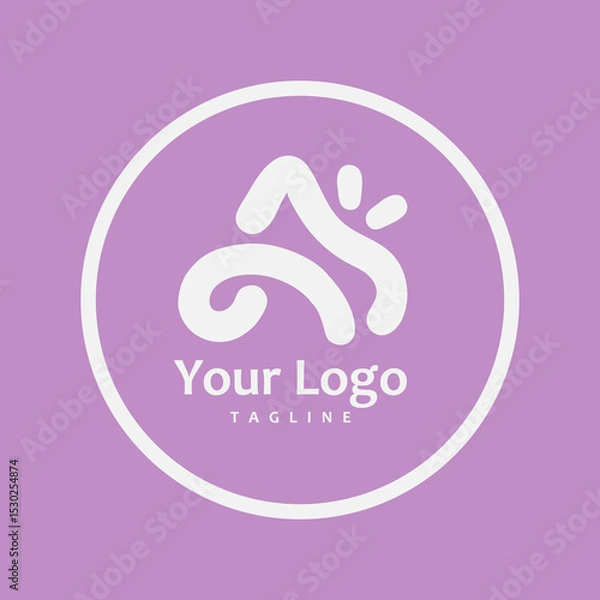 Fototapeta Clean and modern abstract logo template suitable for startups, digital marketing, creative studios, and business branding.