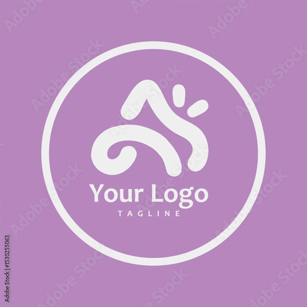Fototapeta Clean and modern abstract logo template suitable for startups, digital marketing, creative studios, and business branding.