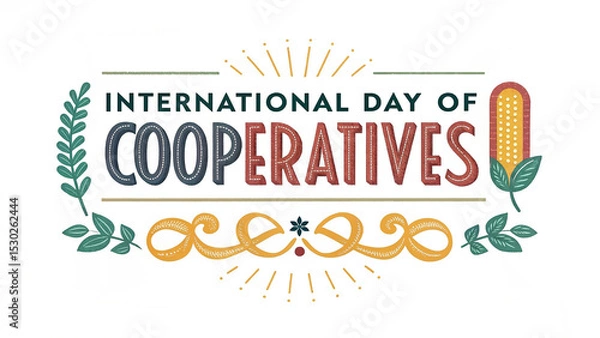 Fototapeta International Day of Cooperatives Global Unity and Sustainable Development Community, Collaboration, and Collective Impact