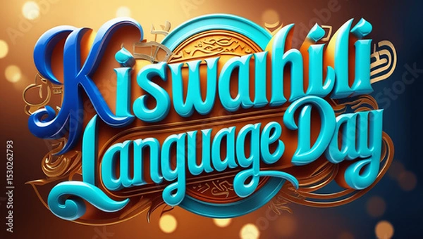 Fototapeta World Kiswahili Language Day 7 July. Holiday concept with Seven Principles of Negritude the African flag. Template for background with Posters, banners, stickers, social media jpeg format.