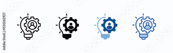 Obraz Approach icon sheet multiple style collection isolated vector