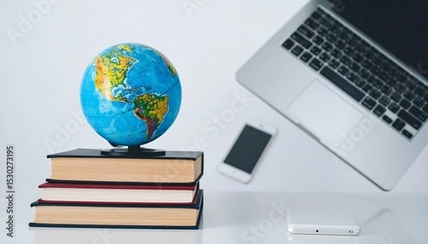 Fototapeta International Day of Access, Tech, Books, Globe Banner