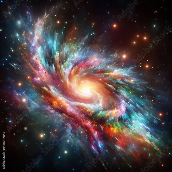 Fototapeta Prismatic Chaos material across space