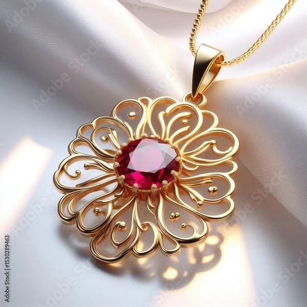 Fototapeta A gold soft shadows