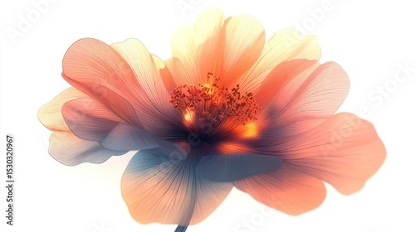 Fototapeta Delicate Flower Close-up, Soft Hues