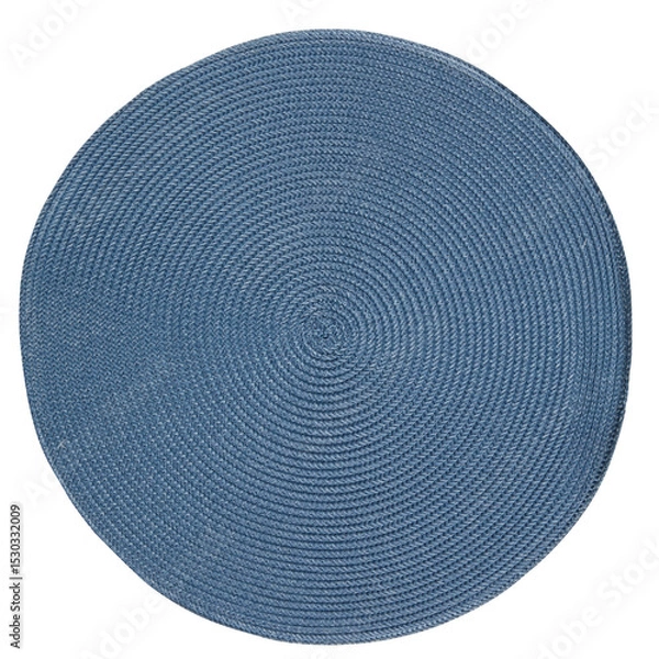 Obraz blue circle cloth cut out isolated transparent background