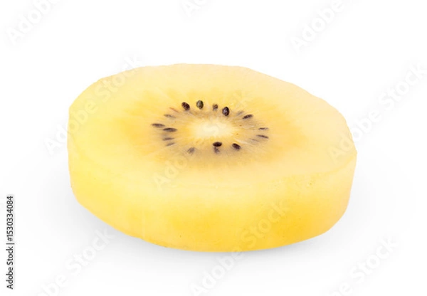 Fototapeta Gold kiwi slice  isolated on transparent png (Image from camera)