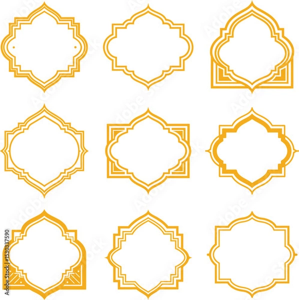 Obraz Elegant Islamic geometric frame designs