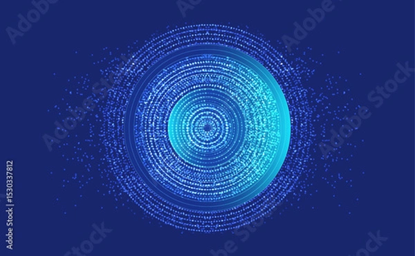 Fototapeta Big data or digital transformation technology