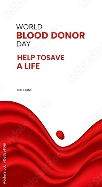 Obraz World Blood Donor Day Help to Save a Life, Donate Blood Today