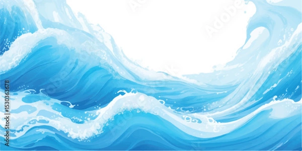 Obraz Transparent abstract soft green and blue abstract water color ocean wave texture background. Elegant Blue Gradient Watercolor Abstract Background with Subtle Paper Texture and Layered Paint Flow"