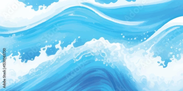 Obraz Transparent abstract soft green and blue abstract water color ocean wave texture background. Elegant Blue Gradient Watercolor Abstract Background with Subtle Paper Texture and Layered Paint Flow"