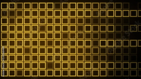 Obraz Orange geometric linear squares abstract futuristic modern background