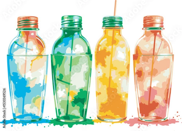 Obraz bottles of water