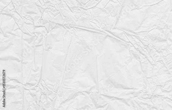Fototapeta white crumpled paper texture background