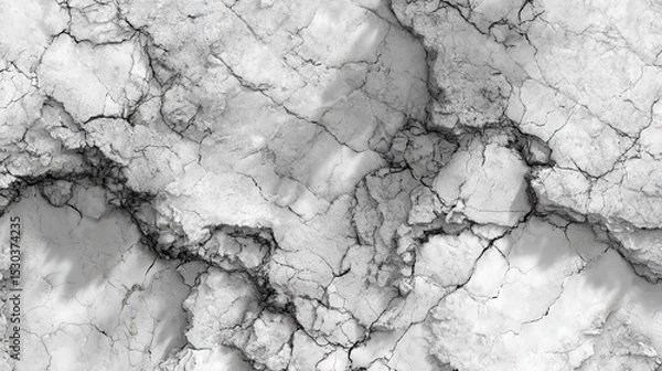 Fototapeta Rustic natural grey marble texture background, generative ai.