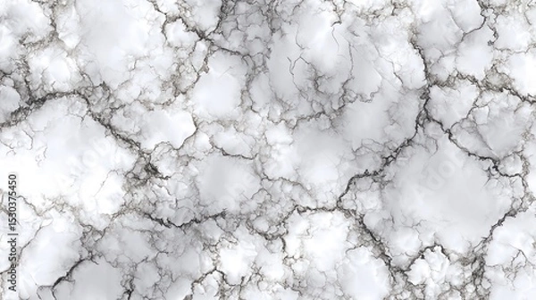 Fototapeta White marble texture, elegant gray marble natural pattern, generative ai.