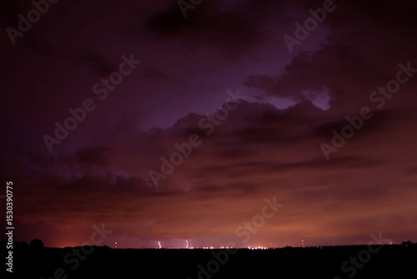 Obraz Distant Thunderstorm in Illinois