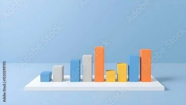 Obraz business graph with arrow