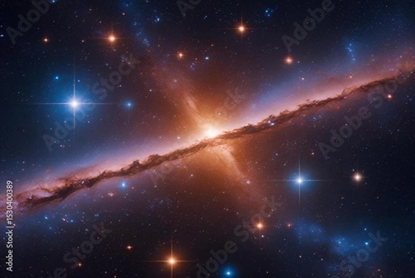 Fototapeta Astrophysics background, stars, cosmic energy waves