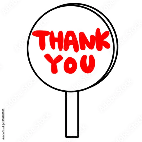 Obraz 感謝、ありがとう、THANK YOUの文字ハンコ風スタンプのイラスト。