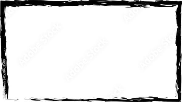 Fototapeta Rectangle ink empty. Text box and frames