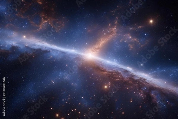Fototapeta Astrophysics background, stars, cosmic energy waves