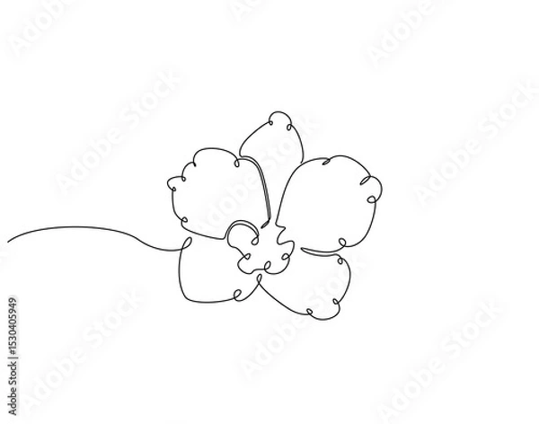 Fototapeta Butterfly continuous line art. Butterfly one line drawing. Flying animal concept vector illustration