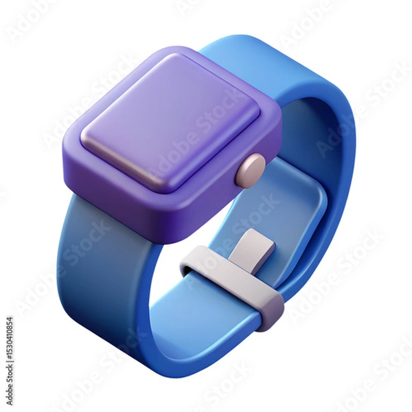 Obraz Modern smartwatch 3d render blue purple