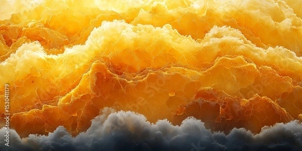 Fototapeta Yellow marble texture concept art with detailed visuals, rich colors, high quality design, perfect for presentations and creative mockups, AI generated art