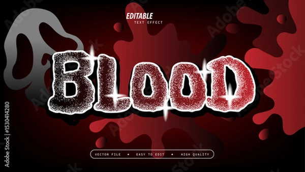 Fototapeta Editable Bold Text Effect with a Blood Splatter Theme