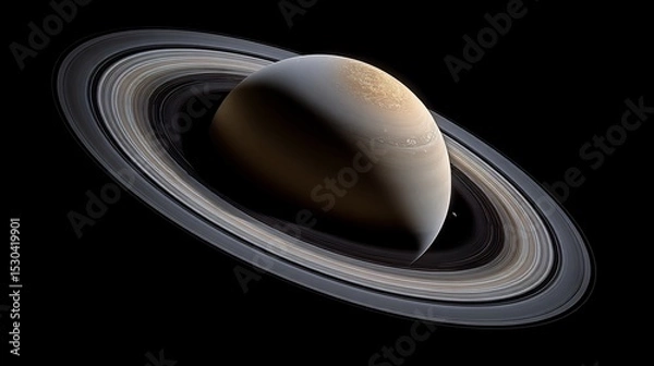 Fototapeta Saturn's rings encircle the planet.