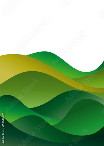 Obraz Mountain landscape background. creative minimalist modern art print. mountains, hills and forest. use for print art, poster, cover, banner